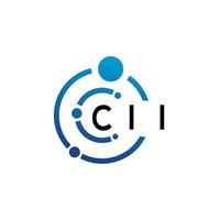 création de logo de lettre cii sur fond blanc. concept de logo de lettre initiales créatives cii. conception de lettre cii. vecteur