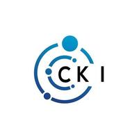 création de logo de lettre cki sur fond blanc. concept de logo de lettre initiales créatives cki. conception de lettre cki. vecteur