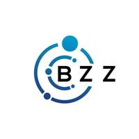 création de logo de lettre bzz sur fond blanc. concept de logo de lettre initiales créatives bzz. conception de lettre bzz. vecteur