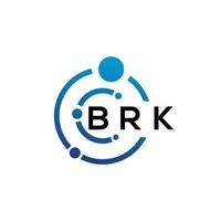 création de logo de lettre brk sur fond blanc. concept de logo de lettre initiales créatives brk. conception de lettre brk. vecteur