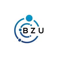 création de logo de lettre bzu sur fond blanc. concept de logo de lettre initiales créatives bzu. conception de lettre bzu. vecteur