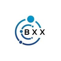 création de logo de lettre bxx sur fond blanc. concept de logo de lettre initiales créatives bxx. conception de lettre bxx. vecteur