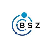 création de logo de lettre bsz sur fond blanc. concept de logo de lettre initiales créatives bsz. conception de lettre bsz. vecteur