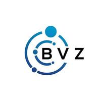 création de logo de lettre bvz sur fond blanc. concept de logo de lettre initiales créatives bvz. conception de lettre bvz. vecteur