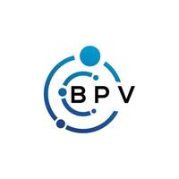 création de logo de lettre bpv sur fond blanc. concept de logo de lettre initiales créatives bpv. conception de lettre bpv. vecteur