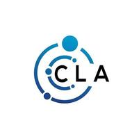 création de logo de lettre cla sur fond blanc. concept de logo de lettre initiales créatives cla. conception de lettre cla. vecteur