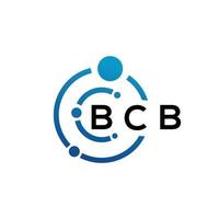 création de logo de lettre bcb sur fond noir. concept de logo de lettre initiales créatives bcb. conception de lettre bcb. vecteur