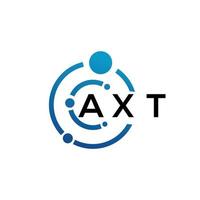 création de logo de lettre axt sur fond noir. concept de logo de lettre initiales créatives axt. conception de lettre axt. vecteur