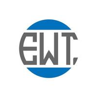 création de logo de lettre ewt sur fond blanc. concept de logo de cercle d'initiales créatives ewt. conception de lettre ewt. vecteur