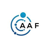 création de logo de lettre aaf sur fond noir. concept de logo de lettre initiales créatives aaf. conception de lettre aaf. vecteur