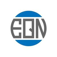 création de logo de lettre eqn sur fond blanc. concept de logo de cercle d'initiales créatives eqn. conception de lettre eqn. vecteur
