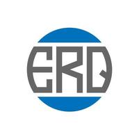 création de logo de lettre erq sur fond blanc. concept de logo de cercle d'initiales créatives erq. conception de lettre erq. vecteur