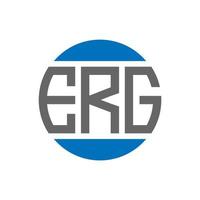 création de logo de lettre erg sur fond blanc. concept de logo de cercle d'initiales créatives erg. conception de lettre erg. vecteur