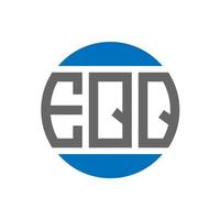 création de logo de lettre eqq sur fond blanc. concept de logo de cercle d'initiales créatives eqq. conception de lettre eqq. vecteur