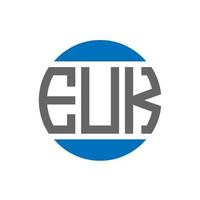 création de logo de lettre euk sur fond blanc. concept de logo de cercle d'initiales créatives euk. conception de lettre euk. vecteur