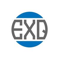 création de logo de lettre exq sur fond blanc. concept de logo de cercle d'initiales créatives exq. conception de lettre exq. vecteur