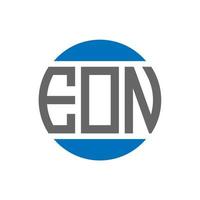 création de logo de lettre eon sur fond blanc. concept de logo de cercle d'initiales créatives eon. conception de lettre d'éon. vecteur