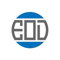création de logo de lettre eod sur fond blanc. concept de logo de cercle d'initiales créatives eod. conception de lettre eod. vecteur