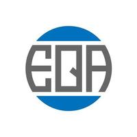 création de logo de lettre eqa sur fond blanc. concept de logo de cercle d'initiales créatives eqa. conception de lettre eqa. vecteur