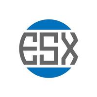 création de logo de lettre esx sur fond blanc. concept de logo de cercle d'initiales créatives esx. conception de lettre esx. vecteur