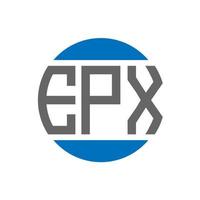 création de logo de lettre epx sur fond blanc. concept de logo de cercle d'initiales créatives epx. conception de lettre epx. vecteur