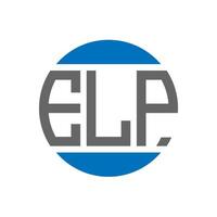 création de logo de lettre elp sur fond blanc. concept de logo de cercle d'initiales créatives elp. conception de lettre elp. vecteur