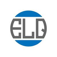 création de logo de lettre elq sur fond blanc. concept de logo de cercle d'initiales créatives elq. conception de lettre elq. vecteur