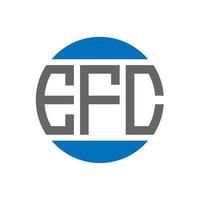 création de logo de lettre efc sur fond blanc. concept de logo de cercle d'initiales créatives efc. conception de lettre efc. vecteur