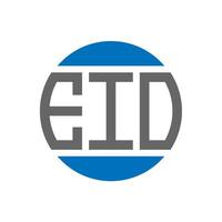 création de logo de lettre eio sur fond blanc. concept de logo de cercle d'initiales créatives eio. conception de lettre eio. vecteur