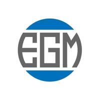 création de logo de lettre egm sur fond blanc. concept de logo de cercle d'initiales créatives egm. conception de lettre egm. vecteur