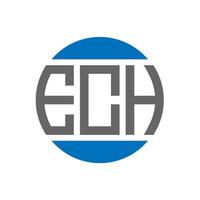 création de logo de lettre ech sur fond blanc. concept de logo de cercle d'initiales créatives ech. conception de lettre ech. vecteur