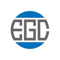 création de logo de lettre egc sur fond blanc. concept de logo de cercle d'initiales créatives egc. conception de lettre egc. vecteur