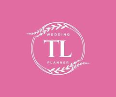 tl initiales lettre mariage monogramme logos collection, modèles minimalistes et floraux modernes dessinés à la main pour cartes d'invitation, réservez la date, identité élégante pour restaurant, boutique, café en image vectorielle vecteur