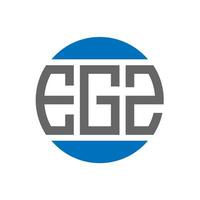création de logo de lettre egz sur fond blanc. concept de logo de cercle d'initiales créatives egz. conception de lettre egz. vecteur
