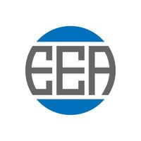 création de logo de lettre eea sur fond blanc. concept de logo de cercle d'initiales créatives eea. conception de lettre eea. vecteur