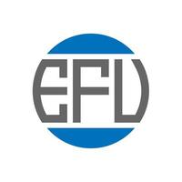 création de logo de lettre efu sur fond blanc. concept de logo de cercle d'initiales créatives efu. conception de lettre efu. vecteur
