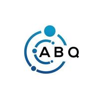 création de logo de lettre abq sur fond noir. concept de logo de lettre initiales créatives abq. conception de lettre abq. vecteur