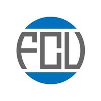 création de logo de lettre fcv sur fond blanc. concept de logo de cercle d'initiales créatives fcv. conception de lettre fcv. vecteur