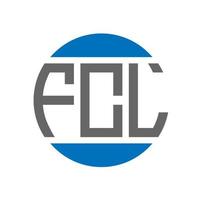 création de logo de lettre fcl sur fond blanc. concept de logo de cercle d'initiales créatives fcl. conception de lettre fcl. vecteur