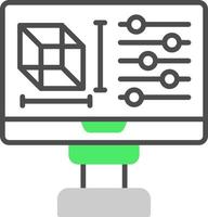 conception d'icône créative de simulation vecteur