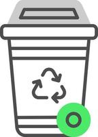 conception d'icône créative bac de recyclage vecteur