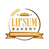 modèle de logo de boulangerie vintage. logo rétro pour boulangerie ou café vecteur