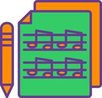 conception d'icône créative de partition de musique vecteur