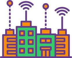 conception d'icône créative de ville intelligente vecteur