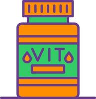 conception d'icônes créatives de vitamines vecteur