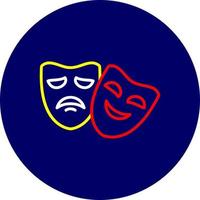 conception d'icônes créatives de masques de théâtre vecteur