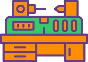 conception d'icône créative de machine de tour vecteur