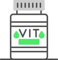 conception d'icônes créatives de vitamines vecteur