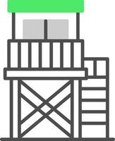 conception d'icône créative de tour de guet vecteur