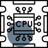 conception d'icône créative de processeur vecteur